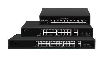 高性能PoE(+)スイッチングハブ