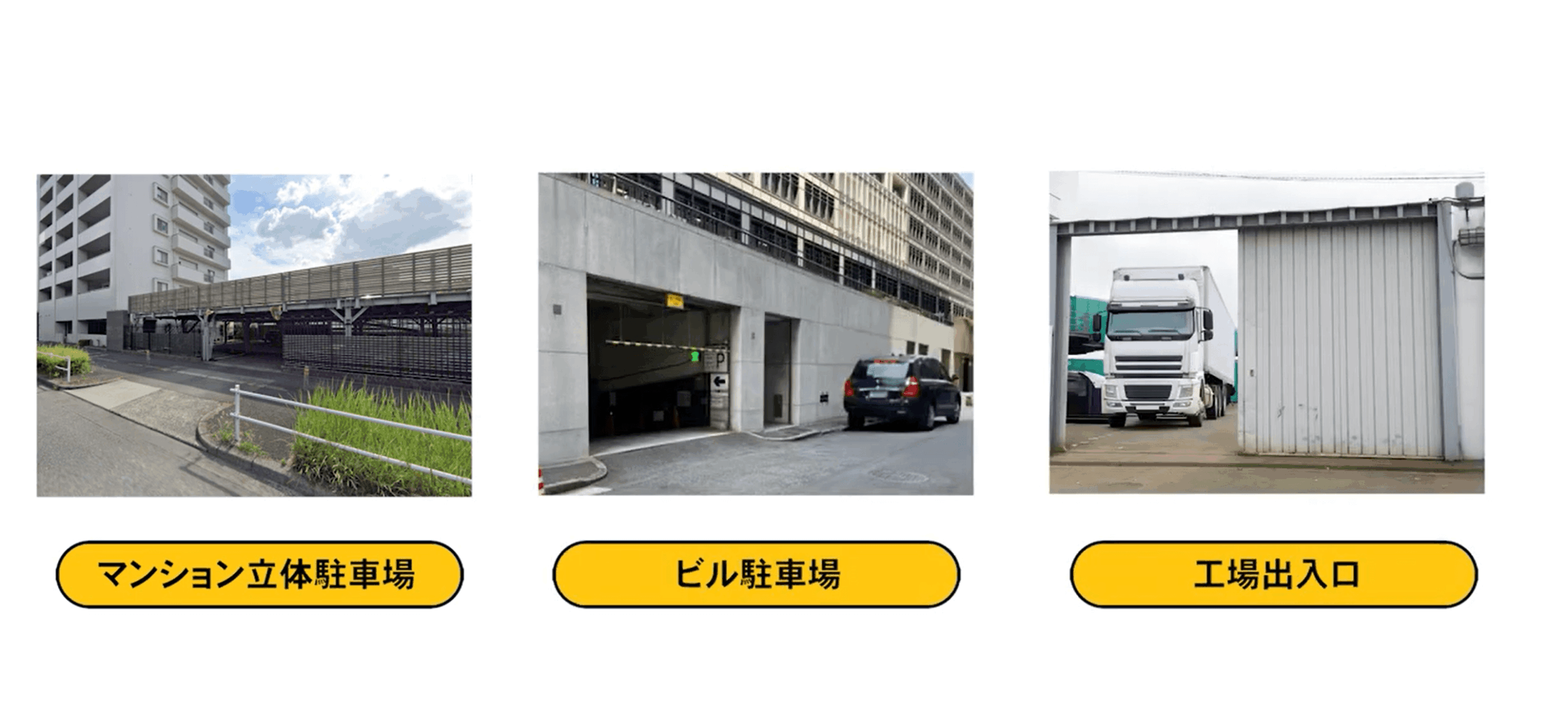 AIカメラによる駐車場出庫警報システムの利用場面